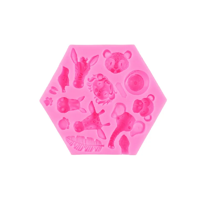 lovely animals serial Party Decoration Silicone Mold Fondant Cake Liquid Silicone Mold