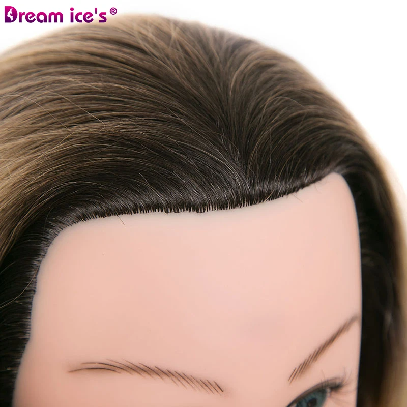 Dream. Ледяные волосы 60-70 см 100% человеческие Цвет парикмахерский манекен голова блонд 1 шт. китайские