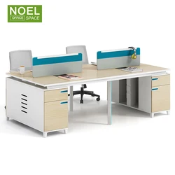 Modern Office Staff Table Workstation for 2/4/6/8 Person E1MFC High Standard Modular Office Furniture