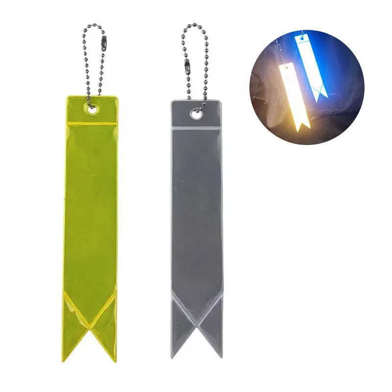knapsack bag decoration waterproof high visible PVC reflector strap key ring chain keychain reflex pendant reflective tag hanger
