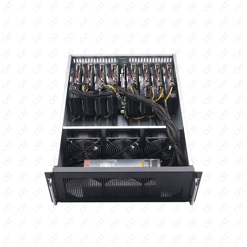 8 gpu карты сервере Дело графикой 6 слотов коробка с блоком питания 55 мм 65 мм/70 расстояние между пучками DDR3 4 Гб RAM 64 ГБ 1850W