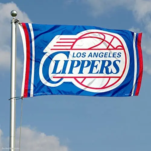 Custom Blue Beautiful NBA Championship Years Flag Los Angeles Lakers Banner