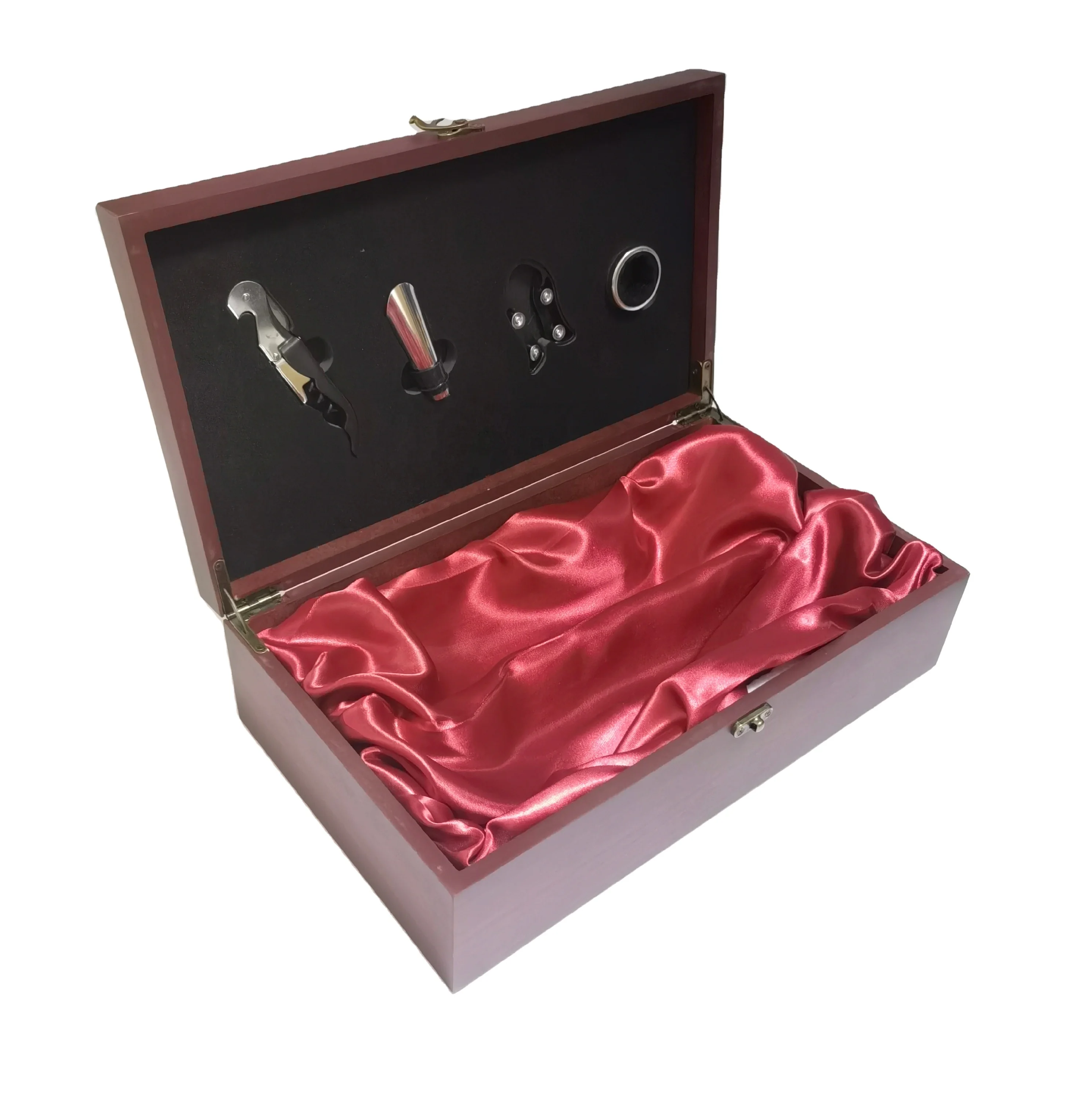 FHbiz Custom Logo Pine Vintage Wooden Wine Box & Case Gift Box for wine bottle