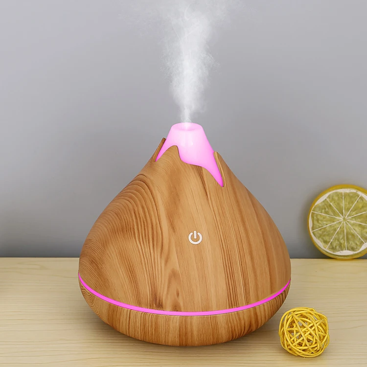 Wood Grain Portable Mini 350Ml Usb Car Humidifier Essential Oil Aroma Diffuser