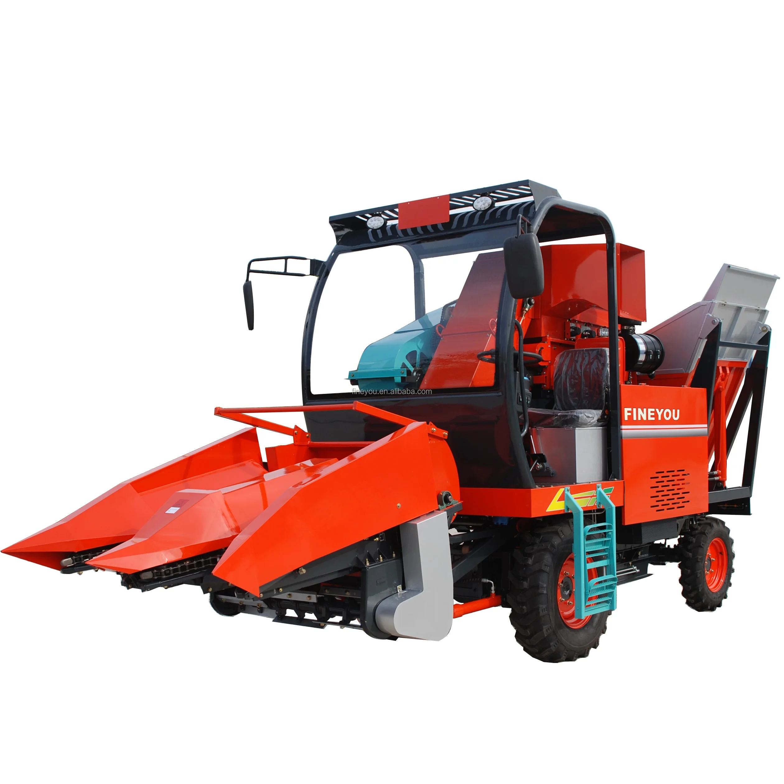 Fineyou 2 rows maize pick machine professional corn combine harvester farm harvest machine for corn