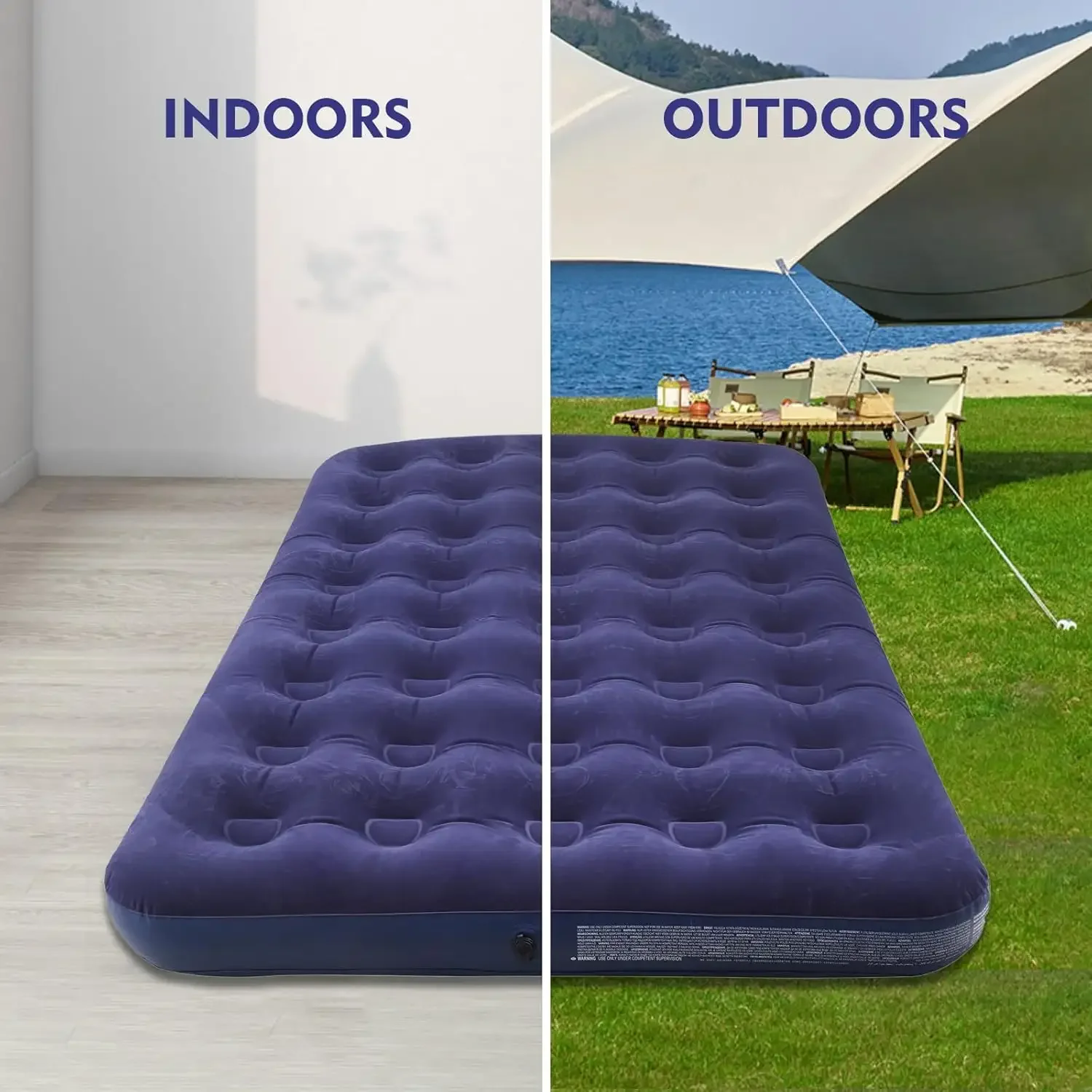 Explosive Models Eco-friendly PVC Fabric 40 Coil Beam Inflatable Air Mattress with Load-bearing Stability