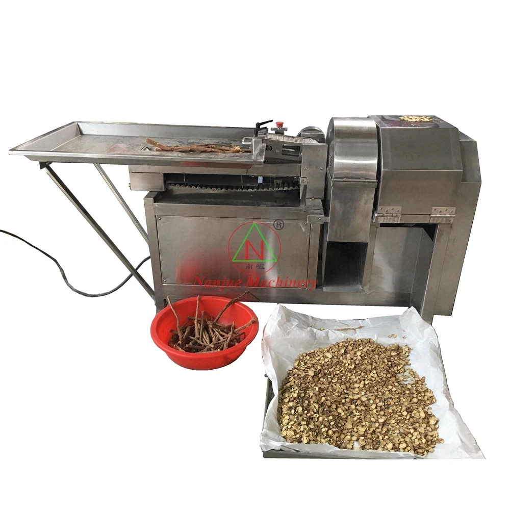medicinal herb lemon grass tea leaf cutter machine licorice root cutting machine for slices