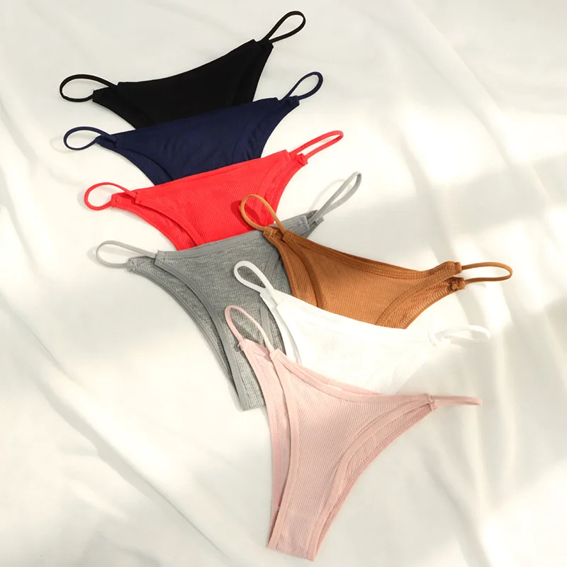 String New Women Cotton Nude Underwear Hipster Bikini Tanga