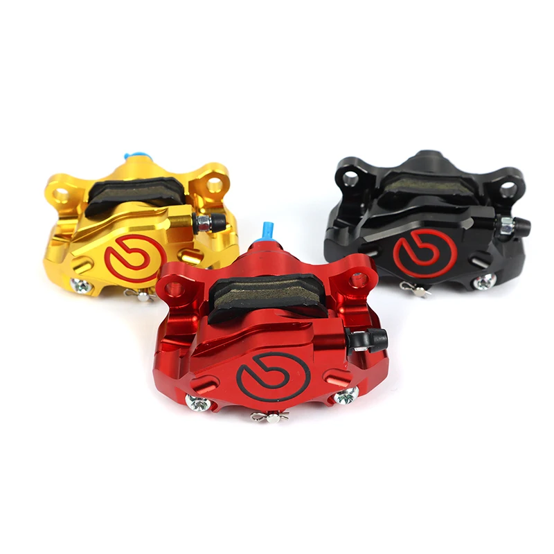 CNC Aluminum Alloy Motorcycle Brake Calipers With 2/4 Pistons Motorcycle Universal Brake Calipers For Bicycle E-Scooter