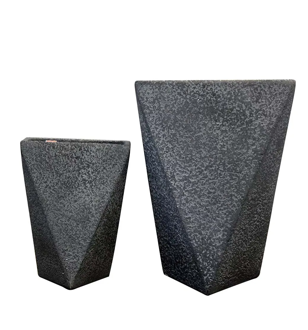 Хит продаж маленькие цветочные горшки из стекловолокна зеленое растение для деревьев садовые песчаника