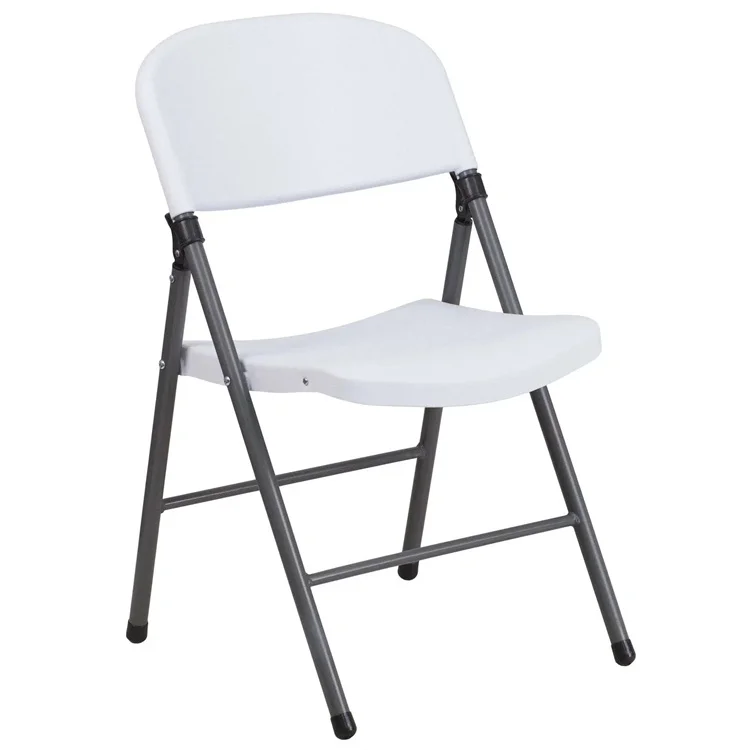 Comfortable Portable Dining Chairs Outdoor Metal Pipe Chair Sponge Cushion Foldable Chair