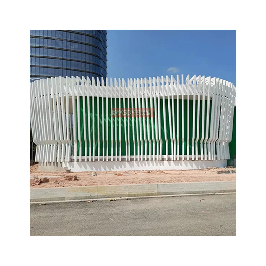 Exterior wall cladding white Irregular aluminum square tube wall cladding