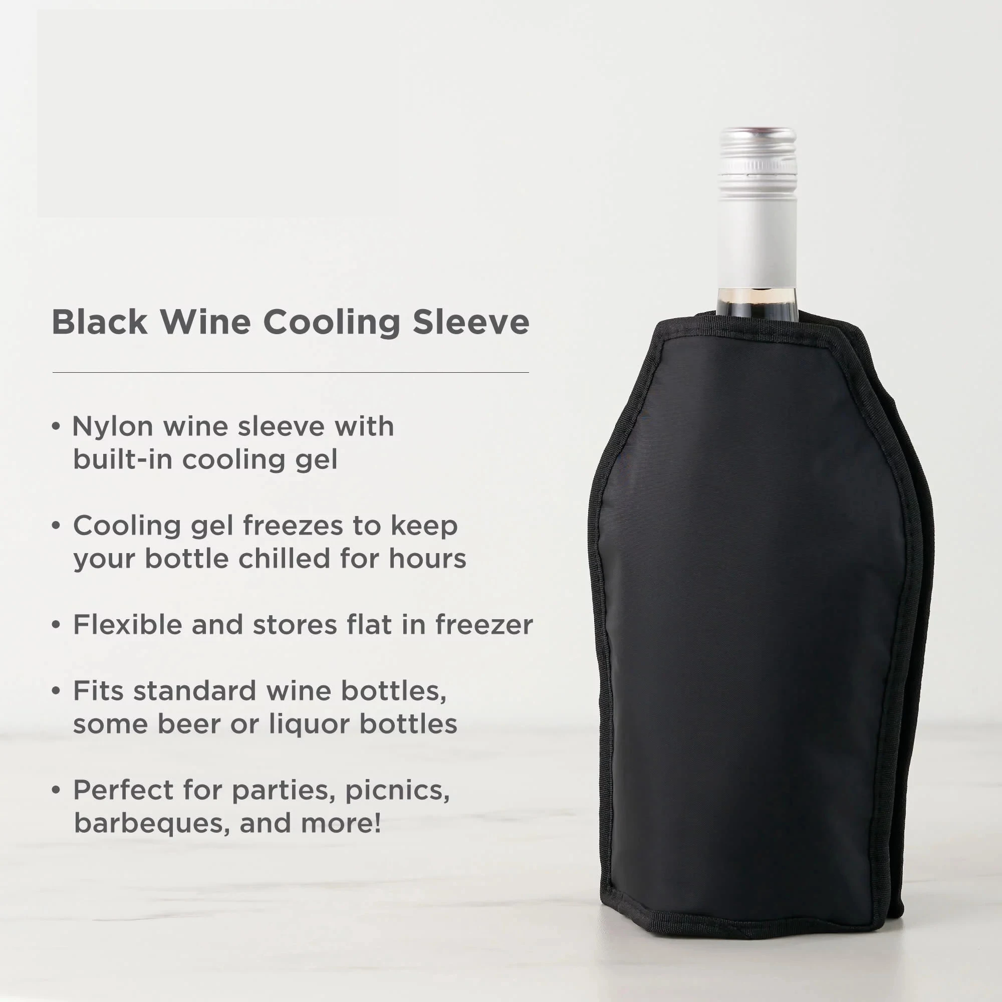 Sinowin Gel Ice Pack Quick Cold Insulation Wine Bag Wine Cooler Sleeve For Camping Hiking