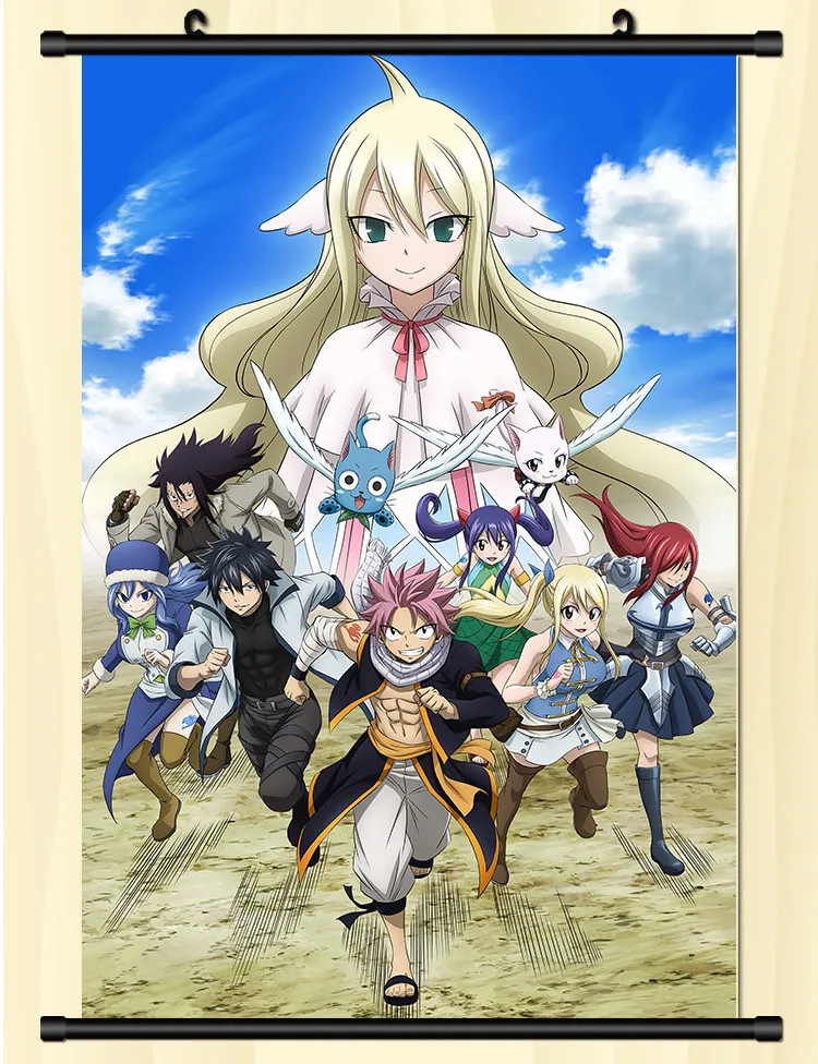 60*90cm 20 Design High  quality Anime Fairy Tails Wall scrolls Waterproof posters Banners