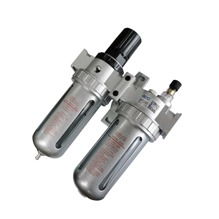 
SFC Series Pneumatic Air Filter Regulator Lubricator Combination G1/4' G3/8' G1/2' Pneumatic Air Filter FRL Combination 