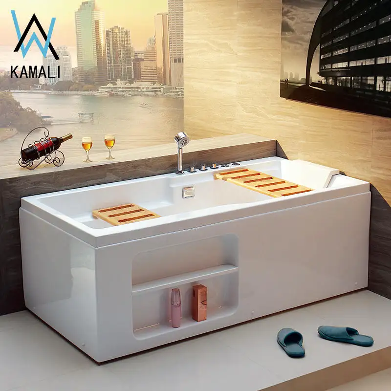 Kamali M1785 cupc foshan стандартная керамическая гидромассажная Ванна для горячего спа-массажа цена б/у мини квадратная передвижная акриловая