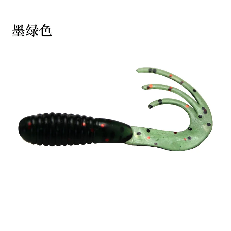 Custom Shad Bionic 4cm 5cm 6.5cm Artificial Twister Tripple Grub Tail Iscas Wobbler Shad Worm Soft Fishing Lures For Fishing