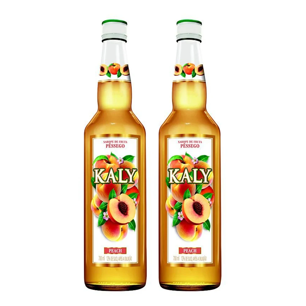 Good Taste Non-alcoholic Beverages Bottled Peach Flavoured Drinks In Syrup