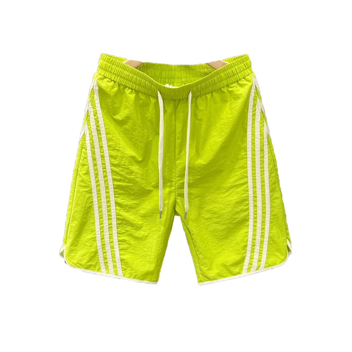 Custom Summer Blank Webbing Workout Sportswear Track Gym Shorts Mens Track Shorts Elastic Waist Nylon Shorts for Men