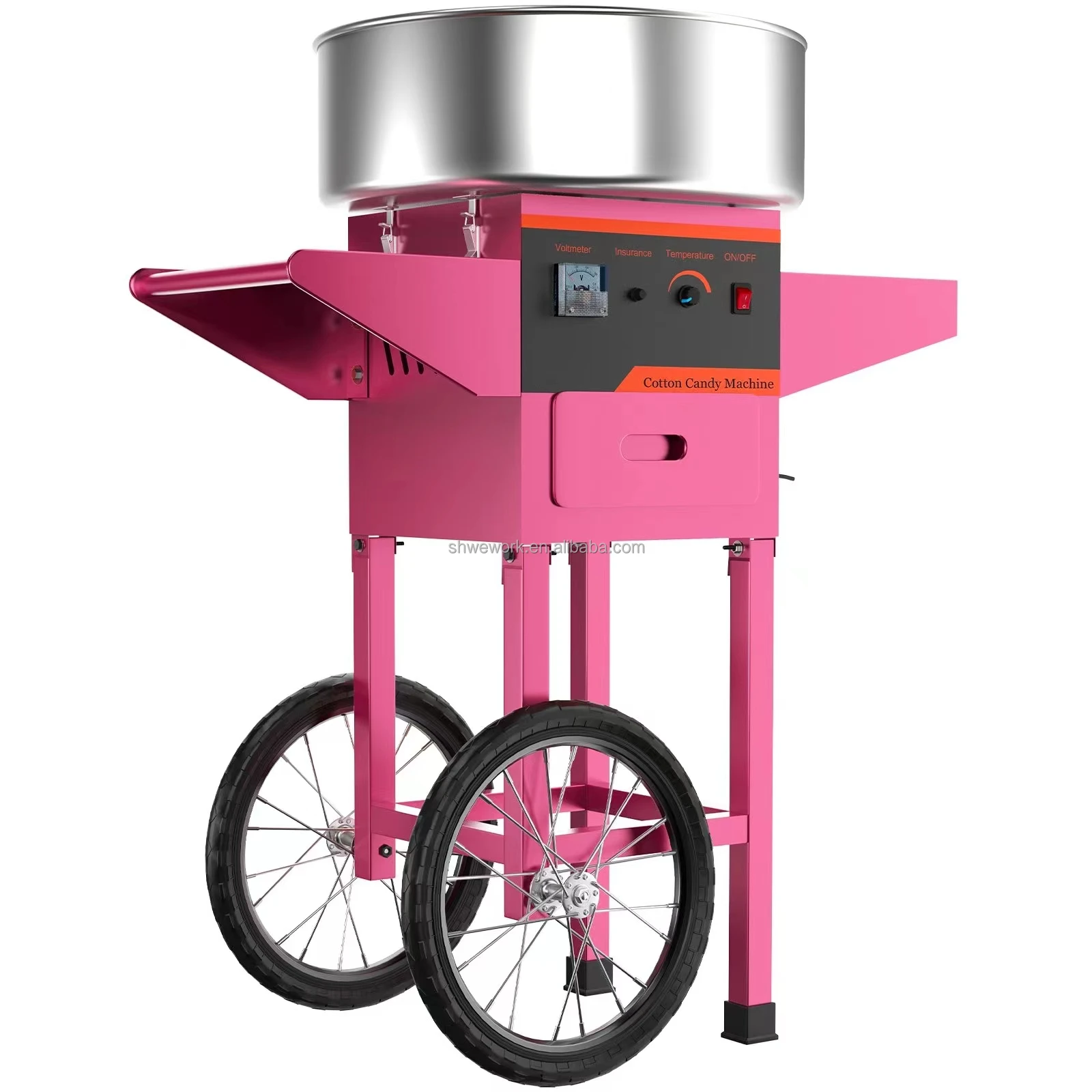WeWork Commercial Cotton Candy Machine with Cart Commercial Floss Maker for Family and Various Party Floss Maker Machine