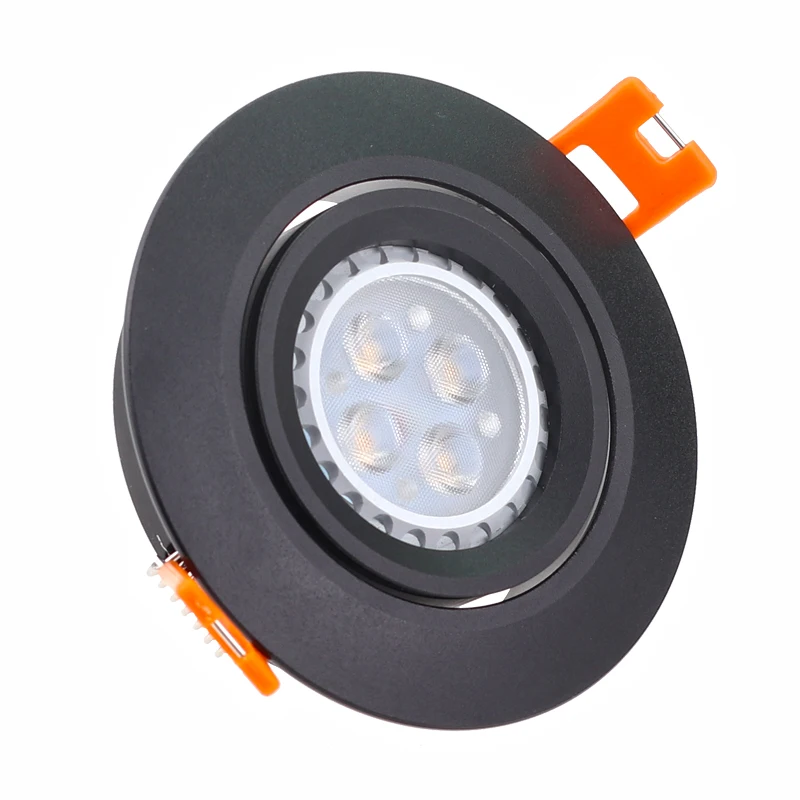 Aluminum MR16 GU10 Cutout 70mm Led Downlight Fitting Frame Round LED Spotlight Fixture
