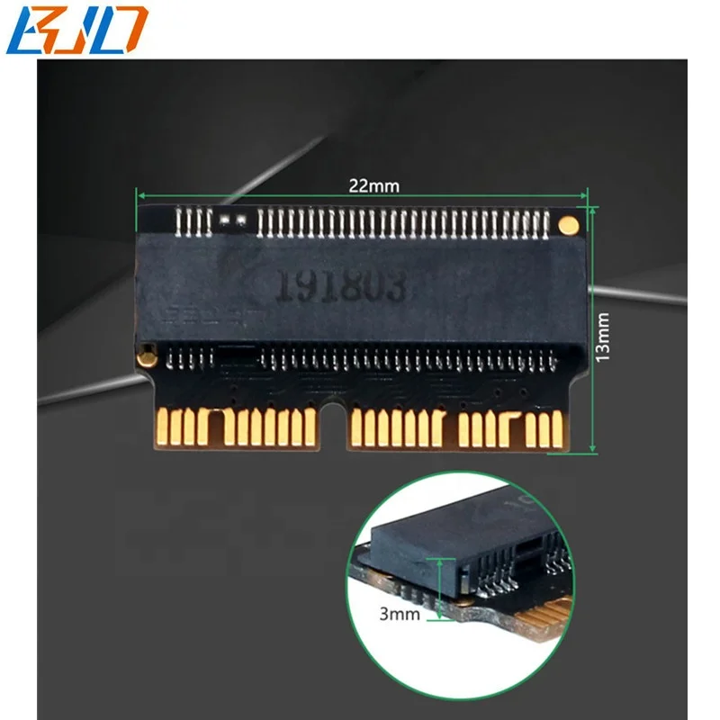 12 + 16 контактов M.2 NGFF PCI-E 4X AHCI NVME SSD плата адаптера для Macbooks Air A1465 A1466 Pro