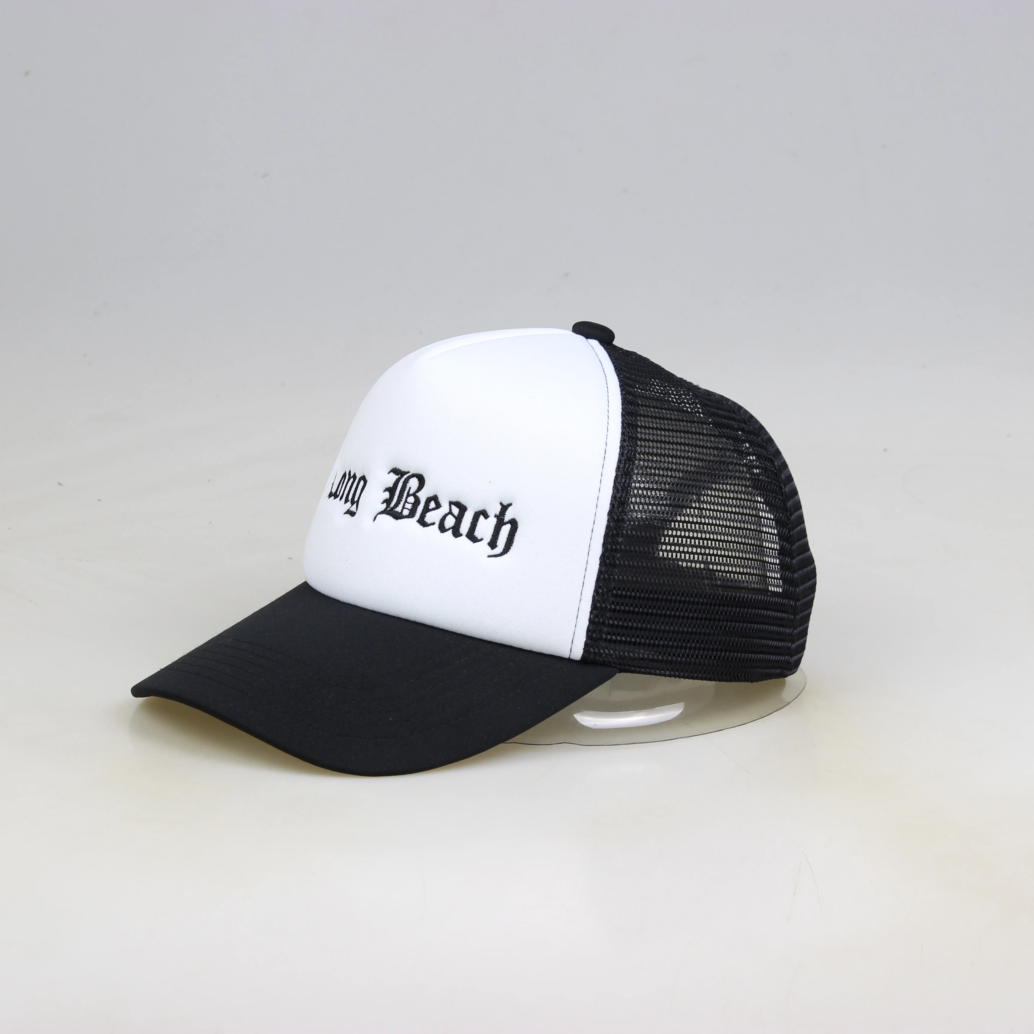 professional headwear manufacturer unstructured eva foam soft panel mesh snapback trucker hat cap