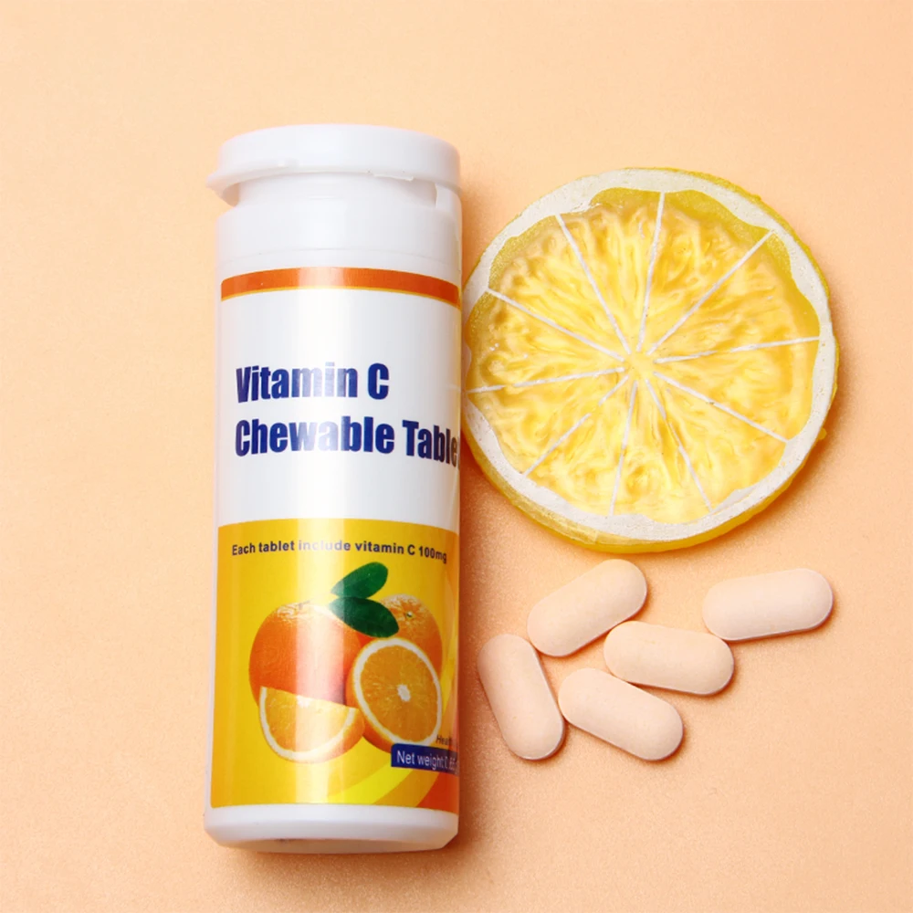 New arrival OEM Kid Health Vitamins and Minerals food Supplement for Bone Growth Vitamin C Chewable Tablets