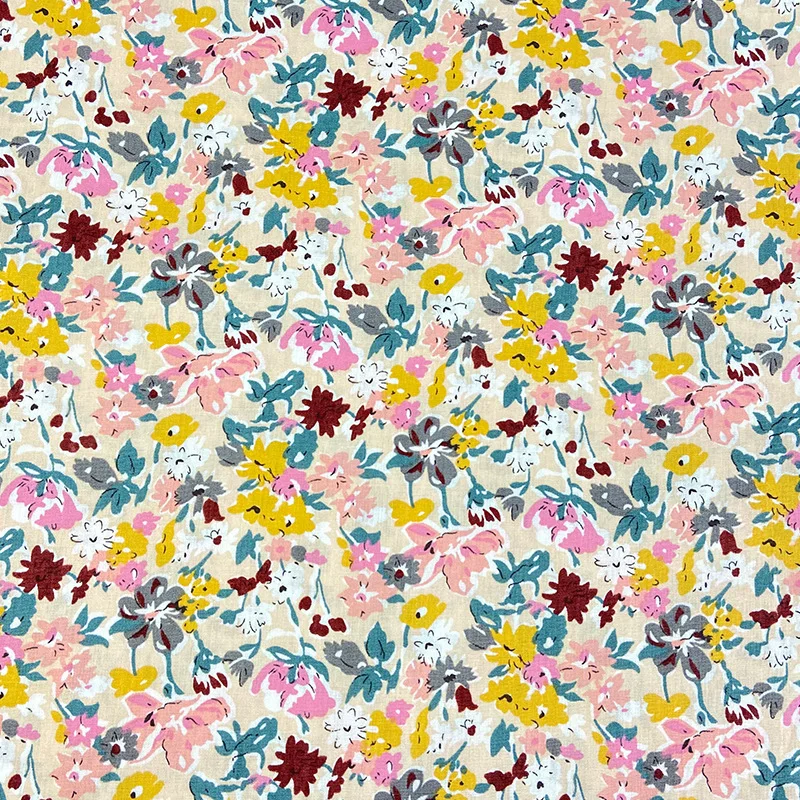 Wholesale High Quality Handmade Custom Digital Print London Liberty 100 Pure Cotton Fabrics Pieces 100% Cotton Twill Fabric