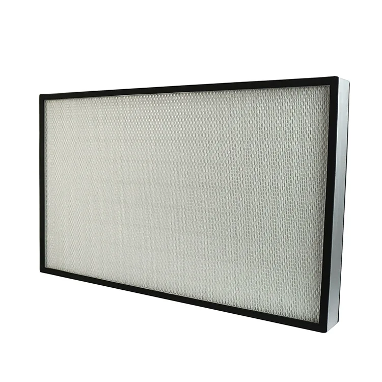Manufacturer of high efficiency filter H13H14 efficiency hepa no partition aluminum box