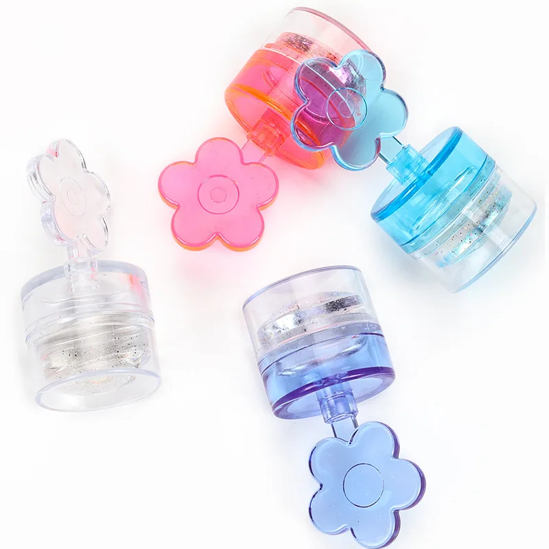 ANGNYA Private Label OEM Gel Polish Manicure Tool Nail Stamping Tools Silicone Holographic Jelly Nail Art Stamper with Scraper