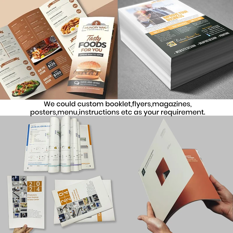Custom digital offset spot uv cheap jewelry product catalog A3 A4 A5 flyer poster trifold brochure printing service