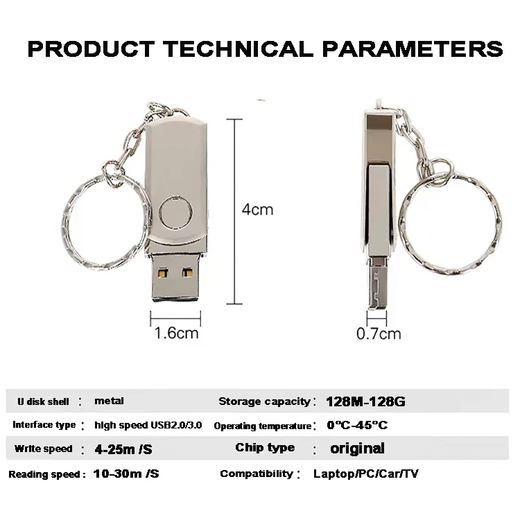 
2021 Hot Sale Shenzhen Factory Low Cost Metal Mini Usb Flash Drive 128Gb 64Gb 32Gb 