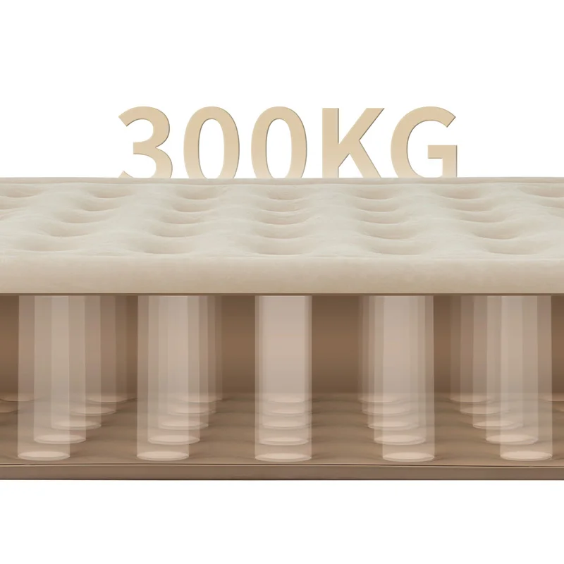 Naturehike outdoor camping air bed sleeping pad pvc heightened air mattress with Built-in pump