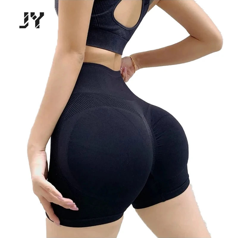 Women Seamless Sports Yoga Shorts Jogging Fitness High Waist Push Up Gym Short Pants Lightweight Running Yoga Legging Shorts