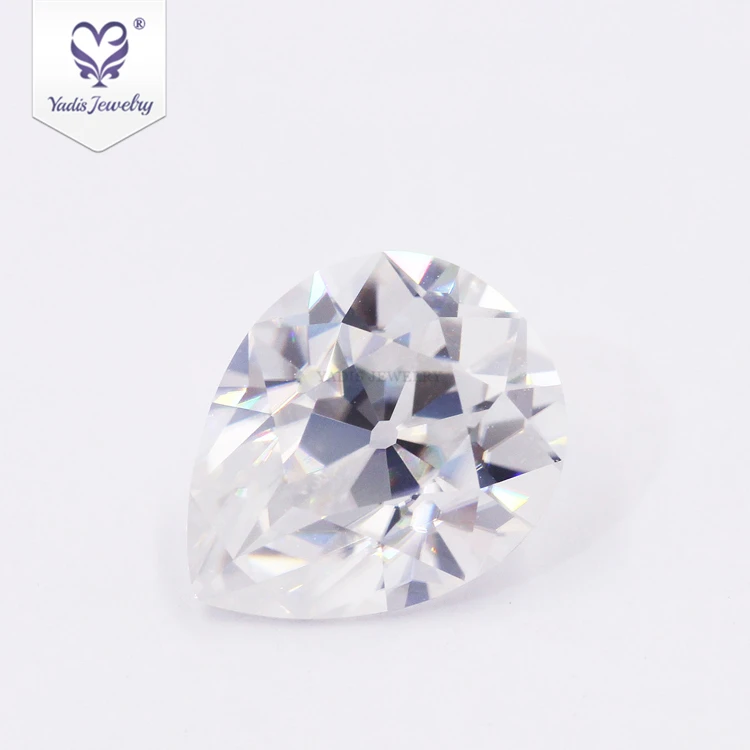Super White Pure Moissanite Diamonds With Pear Old Europe Cut For Jewelry Custom made
