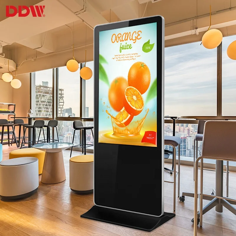 32 43 49 55 inch advertising floor standing digital signage and displays with camera