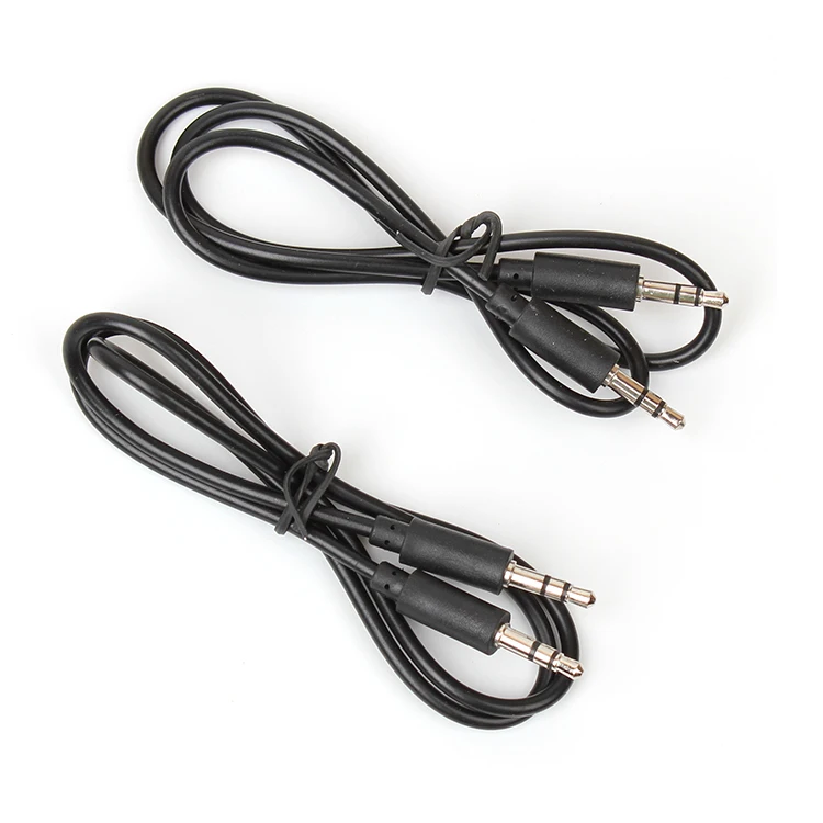 Wholesale factory price 3.5mm audio aux cable 3.5mm 3 pole to 3.5mm 3 pole car record cable for speaker earphone