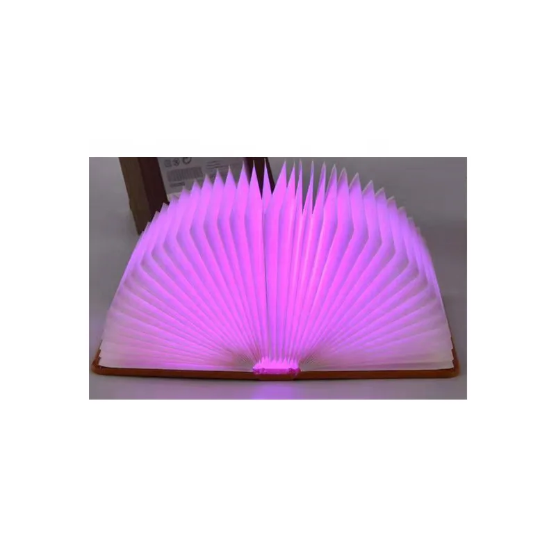 Color-changing USB LED folding book lamp
