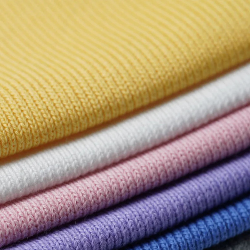 cotton 1*1 Rib Fabric  sports coat cuff hem strech cloth knit fabric
