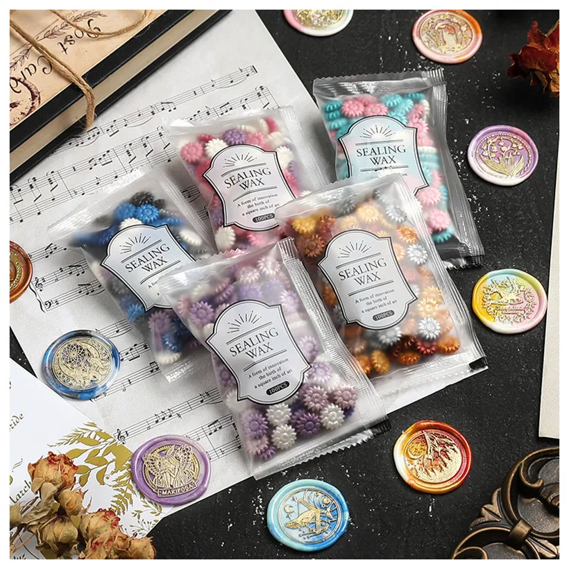 Factory Wholesale 35g 96 Colors Available Wax Seal Beads Bulk Sealing Wax Seal Beads for Wax Stamp