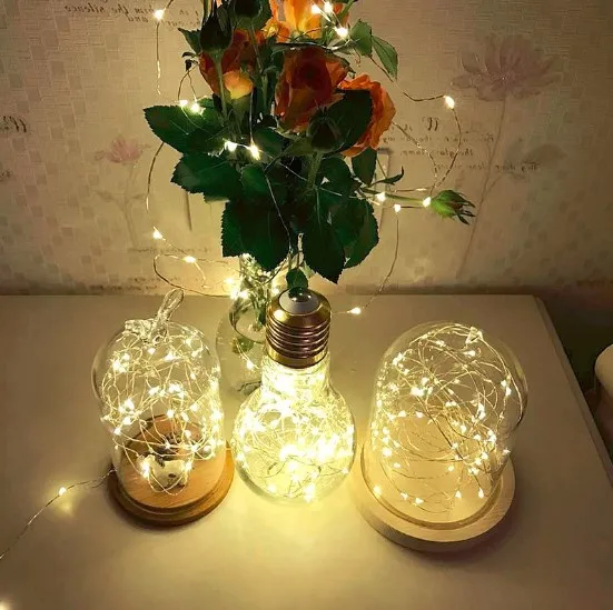 Tehoi Mini Copper Wire String Lights Led Fairy Lights for Holiday Decoration