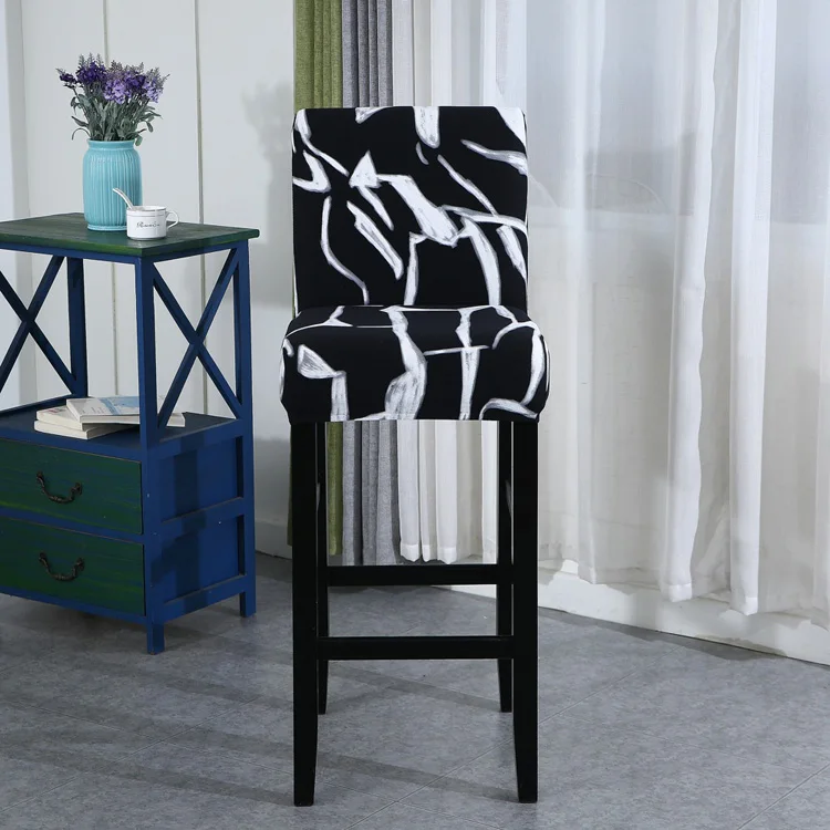 Geometric Dining Chair Cover Spandex Stretch Chair Cover Wedding Hotel Banquet Restaurant (1600255418515)