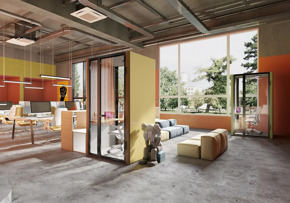 flexspace 2023 new Soundproof Booth Pods Meeting Pod Acoustical acoustic Office Seating Phone Booth Pod