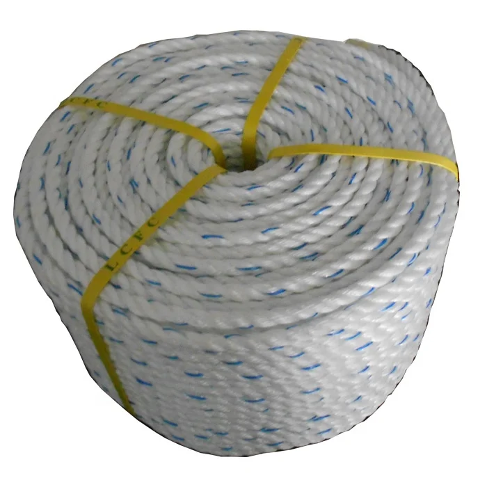 China wholesale supplier 3 strands 8mm 10mm 12mm nylon pp rope packing rope