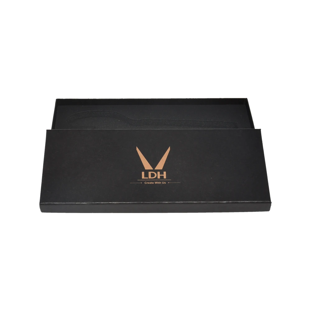 Wholesale Hard Paperboard Matte Black Two Piece Hair Scissor Boxes Custom Scissor Collection Box with Eva Foam