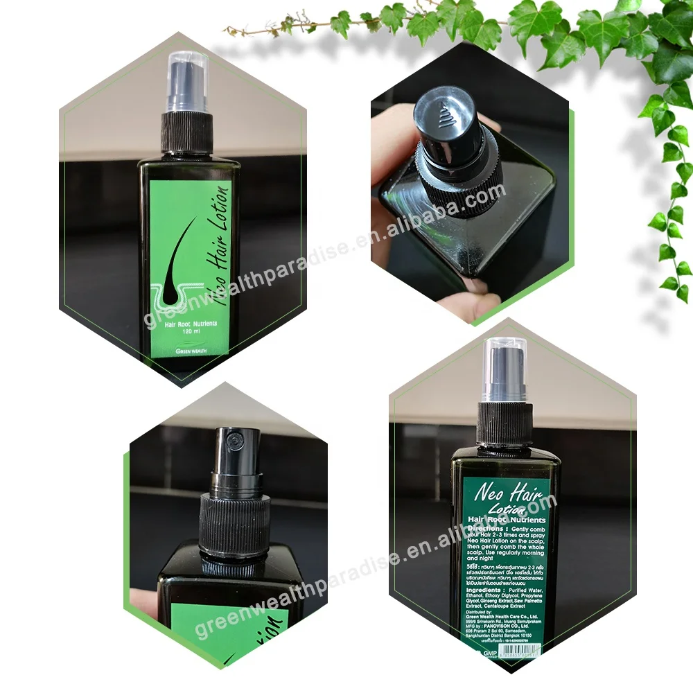 Best Organic Herbal Neo Hair Lotion Made In Thailand Anti bald Hair Growth Spray Hair Serum