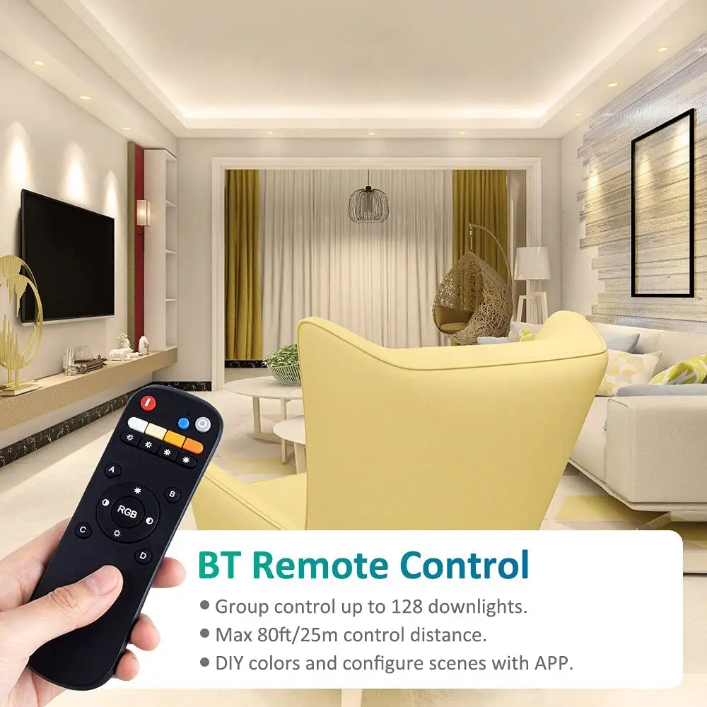 2021 New Design 4pcs*6 Inch RGB Down Light Smart downlight LED Lighting Recessed LED Down Light