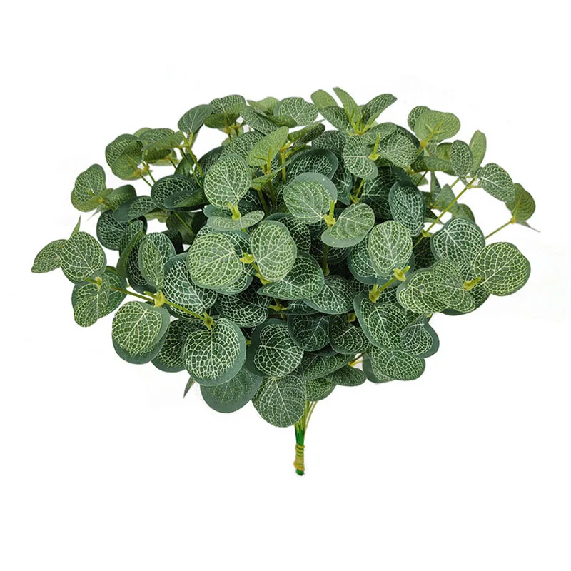 Factory Plastic Plant Artificial Wholesale Mini Silver Dollar Eucalyptu Wreath