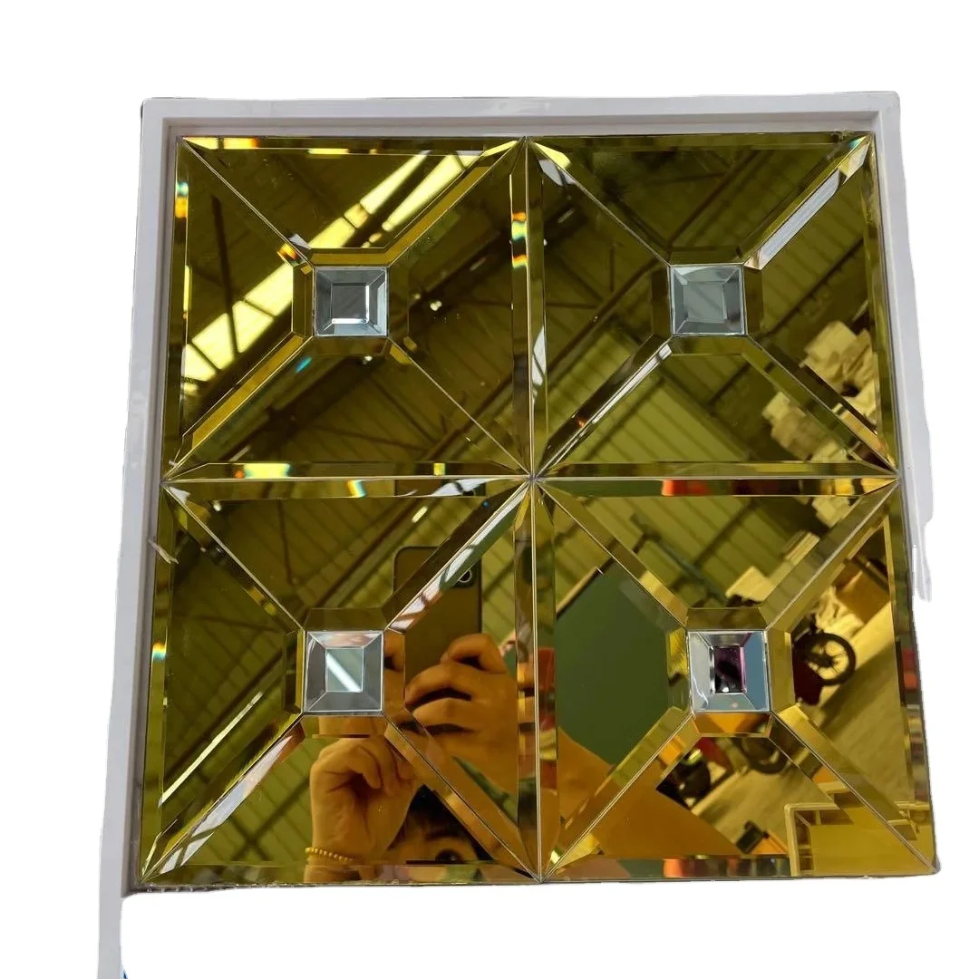 Crystal  Mosaic Glass Tile Edging Mirror TV wall decoration glass Mosaic Tile